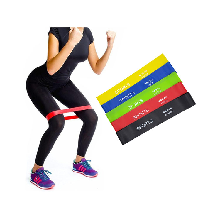 Conjunto de faixas coloridas para exercícios de resistência com 5 pacotes