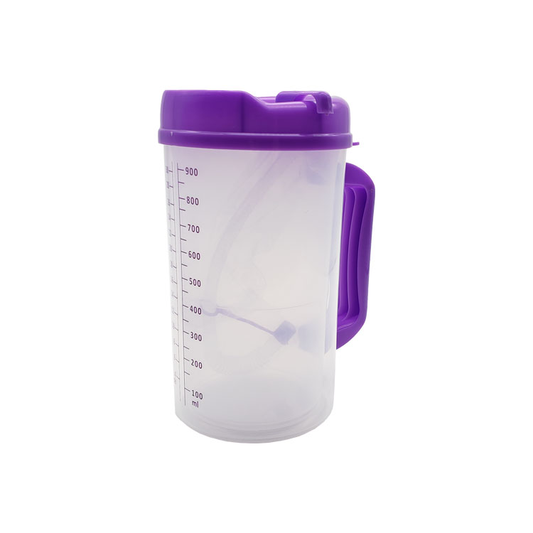 Caneca isolada plástica médica de 32 onças com parede dobro do punho